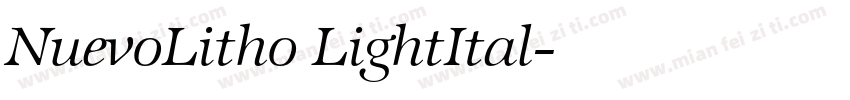 NuevoLitho LightItal字体转换